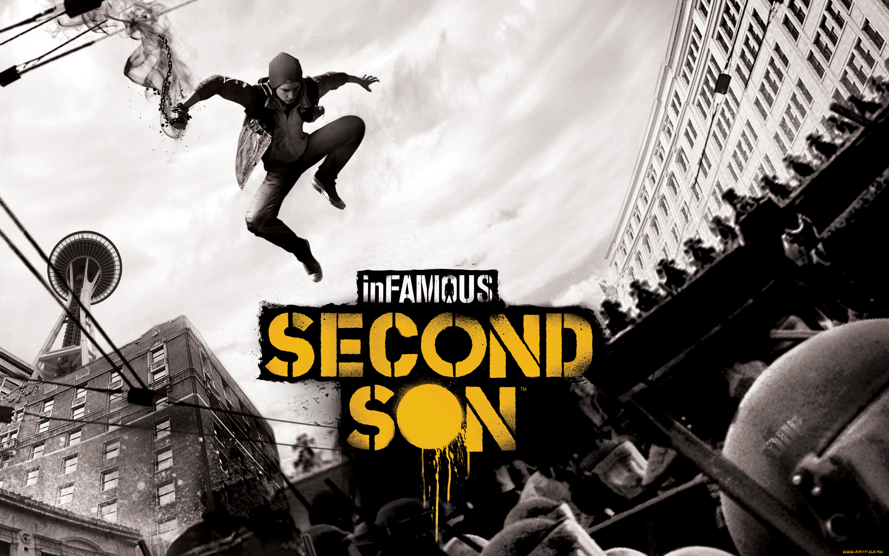 Обои inFAMOUS: Second Son Видео Игры Infamous: Second Son, обои для  рабочего стола, фотографии infamous, second, son, видео, игры, прыжок Обои  для рабочего стола, скачать обои картинки заставки на рабочий стол.